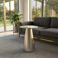 Chaise pliante simple en acrylique et table ronde en acier inoxydable de 50 m³ pour café-bar, design moderne