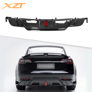 Prix d'usine – Kit carrosserie complet style fibre de carbone avec diffuseur arrière et aileron arrière avec éclairage pour <span class=keywords><strong>Tesla</strong></span> <span class=keywords><strong>Model</strong></span> <span class=keywords><strong>3</strong></span> - Product Image 1