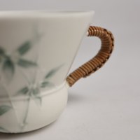Mug Kopi Keramik Bentuk Hati Unik Ramah Lingkungan, Dapat Digunakan Kembali, dengan Gagang Samping, Lapisan Biru, untuk Hotel Mewah, Kafe, dan Hadiah