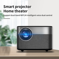 Projecteur intelligent LED Android Full HD 1080P LCD Home Projector avec mise au point manuelle Mini 4K Projecteurs pour réunions en plein air