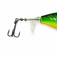 Leurre de pêche LUSHAZER Propeller Tail Hard 80mm 90mm, flottant, pour la pêche en surface, pour achigan, brochet, perche, avec hameçon triple