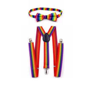Ensemble de bretelles arc-en-ciel, nœud papillon, décoration du jour de la fierté, bretelles réglables - Product Image 6