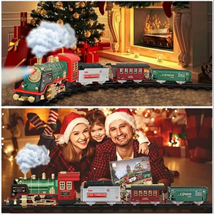 Juego <span class=keywords><strong>de</strong></span> trenes <span class=keywords><strong>de</strong></span> regalos <span class=keywords><strong>de</strong></span> <span class=keywords><strong>Navidad</strong></span> <span class=keywords><strong>para</strong></span> árbol <span class=keywords><strong>de</strong></span> <span class=keywords><strong>Navidad</strong></span>, juguetes <span class=keywords><strong>para</strong></span> niños, <span class=keywords><strong>tren</strong></span> <span class=keywords><strong>el</strong></span>éctrico recargable <span class=keywords><strong>para</strong></span> niños y niñas con sonido <span class=keywords><strong>de</strong></span> luces <span class=keywords><strong>de</strong></span> vapor remotas - Product Image 3