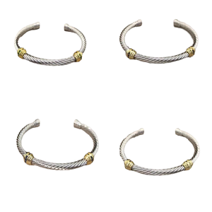 Bracelet tendance en argent S925 David Yarmens, design cylindrique rétro de luxe, unisexe, avec nœud croisé - Product Image 4