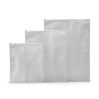 Pochette zippée givrée imperméable imprimée en héliogravure personnalisée, en PE mat semi-transparent, pour l'emballage de vêtements en détail