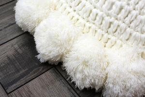 Boho jeté tricot bébé mignon boule de poulpe Crochet fait à la main <span class=keywords><strong>rond</strong></span> <span class=keywords><strong>pompon</strong></span> gland oreiller <span class=keywords><strong>coussin</strong></span> décoration de la maison - Product Image 5