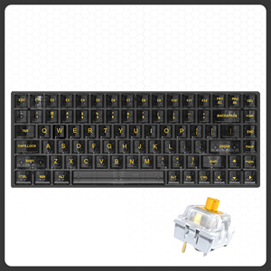 Nhà Máy Bán buôn Vàng trục 84 phím chơi game Bàn phím RGB Backlit Hotswap trong suốt Keycap chơi game cơ khí bàn phím - Product Image 6