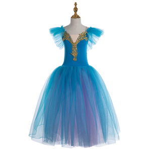 Vestido de Ballet <span class=keywords><strong>blanco</strong></span>, ropa de actuación, tutú de Ballet largo romántico, bailarina del lago de los Cisnes, disfraz de Ballet de hadas para niños y niñas - Product Image 3