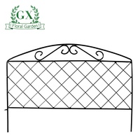 Valla de jardín a prueba de polvo, barrera de bordes de paisaje decorativo, cerca plegable de alambre para cama de flores, 5 paneles, color negro