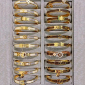 Bracelet en <span class=keywords><strong>acier</strong></span> <span class=keywords><strong>inoxydable</strong></span> plaqué or 18 carats à la mode, bracelet de <span class=keywords><strong>marque</strong></span> célèbre, double G CC L, <span class=keywords><strong>bijoux</strong></span> - Product Image 3