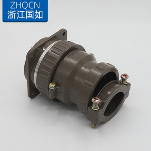 P55K4Q/P55J4A Aviation Plug 30 Pin Straight Wire Connector Gray Black Bakelite Shell Copper Contacts - Product Image 4