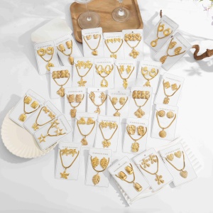 Nouveaux ensembles de bijoux Mirawell en gros, étanches, écologiques <span class=keywords><strong>et</strong></span> inaltérables, boucles <span class=keywords><strong>d</strong></span>'oreilles <span class=keywords><strong>et</strong></span> <span class=keywords><strong>collier</strong></span> en acier inoxydable plaqué or 18 carats - Product Image 2