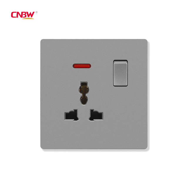 CNBW Switch Socket Factory13A Ultra-Thin 3Pin Universal Multi Plugs Socket PC UK 220V-250V Electric Power Copper Material