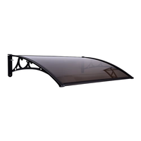 Vente chaude, feuille de polycarbonate de couleur brune, 80*240CM, protection UV, imperméable, auvent en aluminium pour la maison, cour