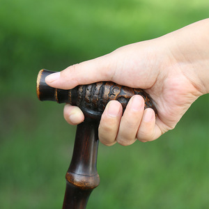 Handmade Qiong Bamboo Root T-Shaped Walking Stick Lightweight Hiking Outdoor Elderly Use Guizhou Origin - Product Image 3