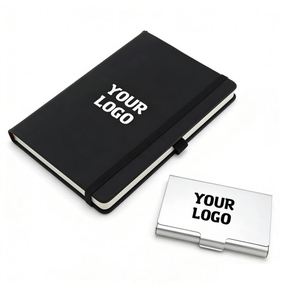 Carnet A5 personnalisé avec logo pour promotion d'entreprise, cahiers en cuir PU colorés avec porte-stylo - Product Image 1