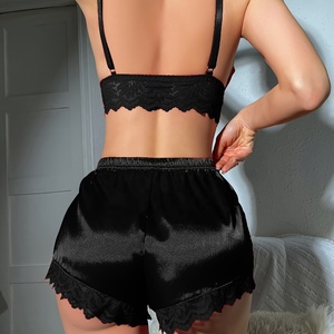 Sexy arco Correa Top encaje pantalones cortos sexy traje sexylingerie transfronterizo - Product Image 2