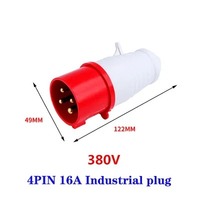 Prise et connecteur étanches IP44 pour usage industriel, 3 broches, 4 broches, 5 broches, 16A/32A, 250V, norme britannique, montage mural