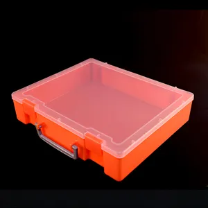 Caja vacía de plástico transparente de PP, piezas de joyería de celosía, caja de almacenamiento de juguetes artesanal, caja de herramientas de acabado de embalaje