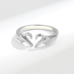 Creativity <b>Plain</b> Double Hands Heart Shaped Open <b>Rings</b> Copper Gold Plated Valentine's Day Jewelry For Girls Gift - Product Image 6