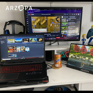 Arzopa ขายร้อนแบบ Dual 1080P IPS แผงโทรศัพท์มือถือ15.6นิ้วทัชสกรีนแบบพกพาแล็ปท็อปที่มีพอร์ต <span class=keywords><strong>USB</strong></span> Type <span class=keywords><strong>C</strong></span> - Product Image 5