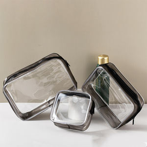 High Quality Customizable Color Custom Logo Travel Transparent <b>Clear</b> Large PVC Cosmetic <b>Bags</b> - Product Image 1