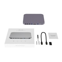 Colorii M1/M2 adaptor Hub SSD tipe C, untuk stasiun Dok Mini Mac 2.5 inci HDD stasiun dok untuk Apple M1 2020
