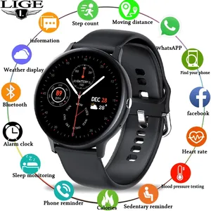 <span class=keywords><strong>Reloj</strong></span> <span class=keywords><strong>Inteligente</strong></span> <span class=keywords><strong>LIGE</strong></span> BW0200 Unisex con Pantalla Táctil Completa, Llamadas, Monitor de Actividad Física, Resistente al Agua, <span class=keywords><strong>Reloj</strong></span> <span class=keywords><strong>Inteligente</strong></span>, Jam Tangan, <span class=keywords><strong>Reloj</strong></span> - Product Image 1