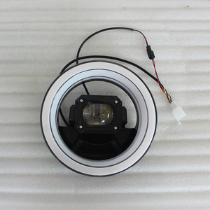 Phare rond LED de 4,5 pouces avec halo bleu Devil Eye et DRL blanc/jaune pour vélos électriques - Product Image 2
