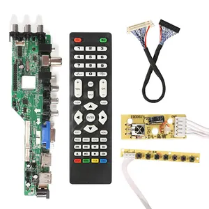 3663 yeni dijital sinyal DVB-C DVB-T2 DVB-T evrensel LCD TV denetleyici sürücü panosu yükseltme 3463A rus USB oyun LUA63A82