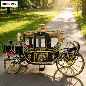 Carruaje Eléctrico de Lujo de Cenicienta para Fiestas de Princesas con Caballos Elegantes para Celebraciones de 4-6 Personas - Product Image 1