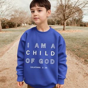Sudadera FOXA para niños, diseño gráfico cristiano, Soy un hijo de Dios, Galatas 3:26, Sudadera con capucha religiosa para niños, unisex, de algodón - Product Image 4
