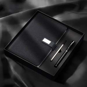 Set de Regalo de Cuaderno y Bolígrafo de Cuero PU de Lujo Personalizado con Logotipo Empresarial para Promociones - Product Image 1