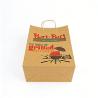 Sacs en papier kraft recyclables et durables tendance avec film PE, légers, options personnalisables, prix d'usine pour l'emballage de la restauration rapide