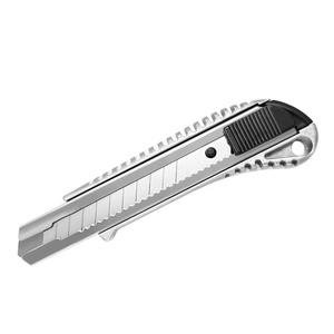 High Quality Heavy Duty Utility Knife <strong>Blade</strong> Cutter Retractable Button <strong>Scudding</strong> Knife Aluminium Alloy Cutter Knife