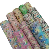 Tissu synthétique à paillettes holographiques, en cuir vinyle PU qualité 3, vente en gros,