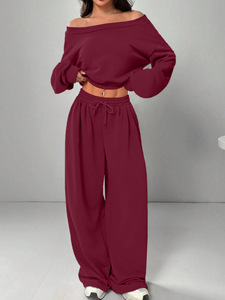 Conjunto de Sudadera con Capucha de Algodón 100% al por Mayor, Estilo Urbano, de Alta Calidad, Holgado, Grueso y Transpirable, Chándal de Mujer Tallas Grandes - Product Image 3