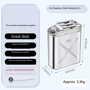 Baril de pétrole en acier inoxydable 316 baril de pétrole portable 10-30 litres - Product Image 5