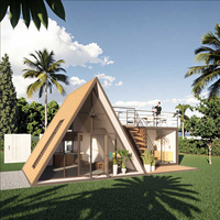 Casa Triangular Galvanizada con Estructura de Acero Moderna en Forma de A para Mayor Durabilidad, Ideal para Sala de Estar u Oficina en Casa