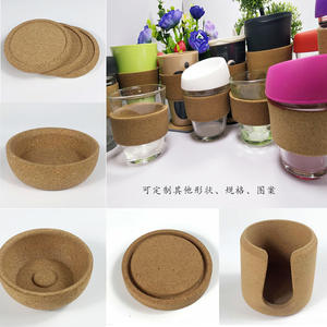 Funda de corcho resistente al calor para tazas de vidrio y cerámica, cubierta reutilizable antiescaldaduras con opción de impresión de logotipo - Product Image 4