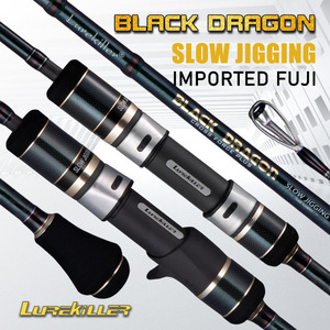 Canne à pêche Lurekiller Black <span class=keywords><strong>Dragon</strong></span> Slow Jigging 1,91 m, résistance maximale 15 kg, carbone, pour pêche en bateau et en radeau. - Product Image 4