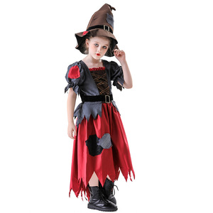 Conjunto de disfraz de bruja de Halloween para niñas con sombrero y falda, traje para fiesta de disfraces - Product Image 3