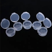 Pot cosmétique en plastique à couvercle rabattable, mini pot de rangement, bouchon conjoint, vente en gros, personnalisé, 1g, 3g, 5g, 10g