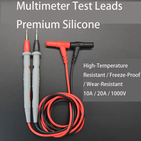 Universal 1000V 10A 20A Digital Multimeter with Test Leads and Metal Measuring Probe Extra Support for Educational Equipment