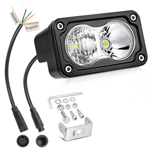 Nouveau phare LED étanche IP68 20W à large plage de tension 12V 48V, design Baja, combo de conduite, connecteur Juliet, pour vélos électriques - Product Image 1