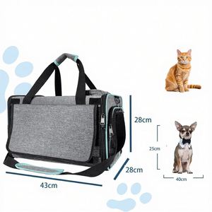 Portable Polyester Fashion Cat <b>Carrier</b> Bag Breathable Mesh <b>Pet</b> <b>Carrier</b> for Small Dogs Cats Shoulder Strap for Outdoor Travel - Product Image 3