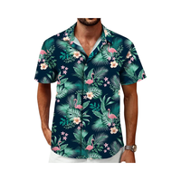 Chemise hawaïenne décontractée pour homme, été, plage, boutons, manches courtes, Luau Aloha, motif floral, tenue de croisière, vacances, style tropical 2025