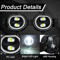 Lámpara LED antiniebla para coche, luz diurna DRL, ojos de ángel para Dodge Ram 1500 2500 3500 2002 2003 2004 2005 2006 2007 2008