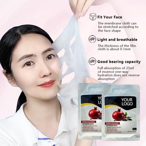 <span class=keywords><strong>Masque</strong></span> en tissu de grenade à la Vitamine C, Rétinol, Acide Hyaluronique et Hamamélis, <span class=keywords><strong>hydratant</strong></span>, éclaircissant, raffermissant, végétalien, pour le visage et le nez - Product Image 4