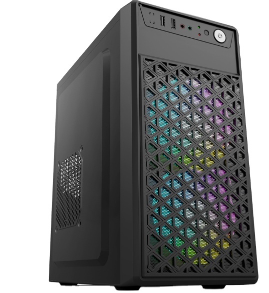 OEM Computer RGB Gaming Gamer Pc Tower Case Full-Tower Aluminum PC Desktop with USB Front Ports Micro ATX Motherboard Supported